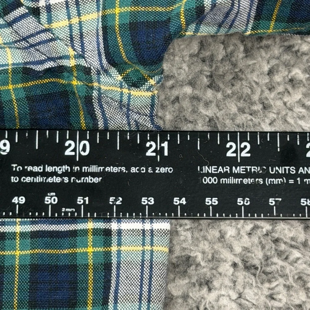 Ralph Lauren Plaid Button Down Shirt Kids Youth XL 18-20 Green Blue‎ Long Sleeve